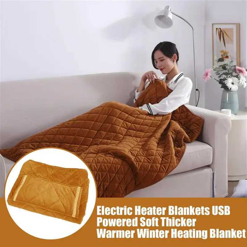 Winter Electric Heater Blanket USB Cordless Heated Blanket Washable Safe Heating Blanket Nap Soft Heating Pocket Blanket Shawl Y251014