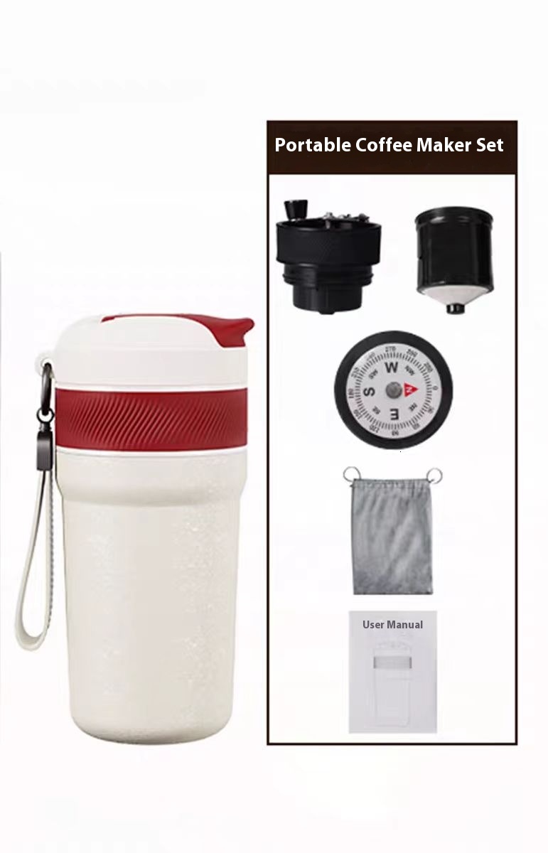 Crank Portable Hand Brew Cup Integrated Machine Dormitory Outdoor Coffee Grinder