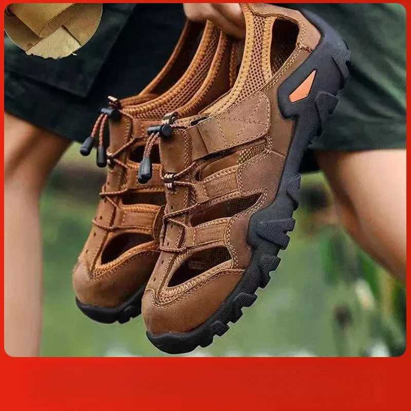 2025 New Mens Sandals Antiskid Breathable Fashion Outdoor Casual Shoes Comfortable Beach Male Shoe Loafers Soft Mans Slippers C251014