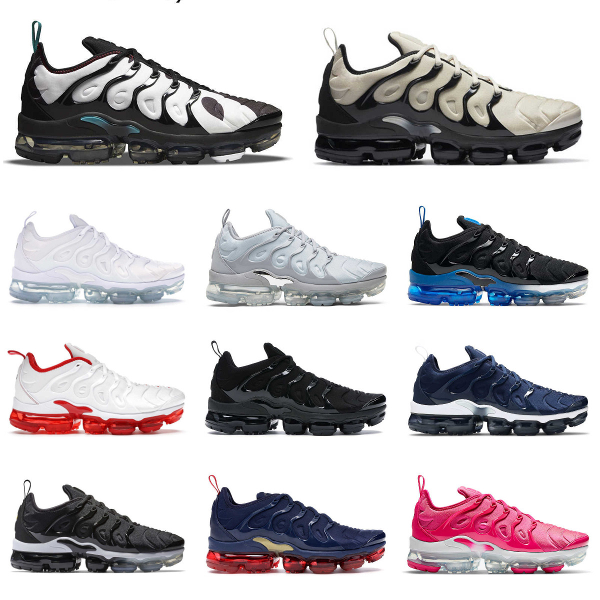 Trainers Plus Tn Sports Shoes Vapormmaxs Men Women Tns Requin All Black Royal Griffey Light Bones Grey Triple White Blue Red USA Outdoor Designer Orange Sneakers U886