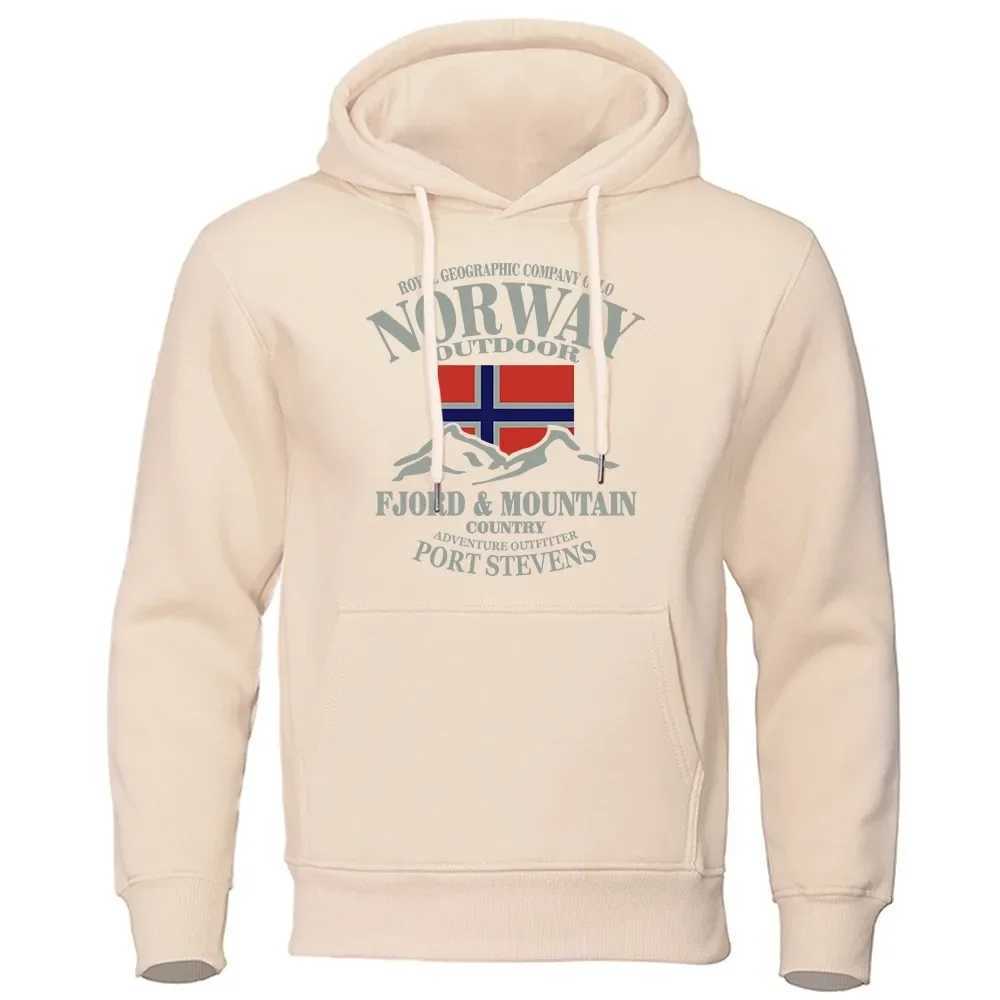 Norwegian Fjord Mountain fashionable and comfortable mens and womens hooded sweater autumn and winter printed hooded shirt J251203