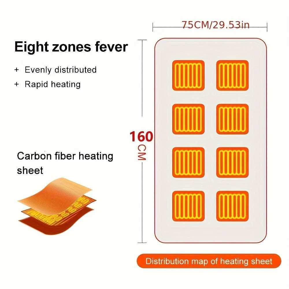 USB Heated Blanket Heated Blanket Shawl 3 Heating Level Heated Shawl Throw Blanket Fast Heating 9 Heated Areas For Autumn Winter Y251014