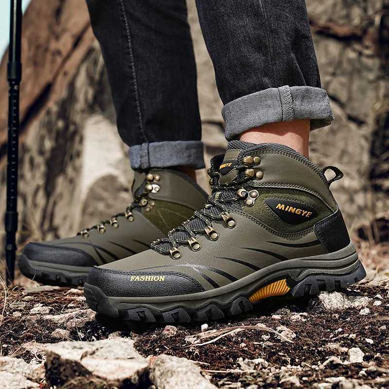 Hiking Shoes Men Waterproof Ankle Boots Outdoor Mountain Climbing Sneakers Nonslip Durable Trekking Sports Offroad Shoes C251014