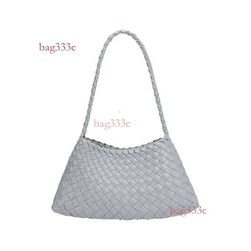 Hand-Woven Handheld Vegetable Basket Bag Fashion Single-Shoulder Handbag For Women Cowhide Woven Bag