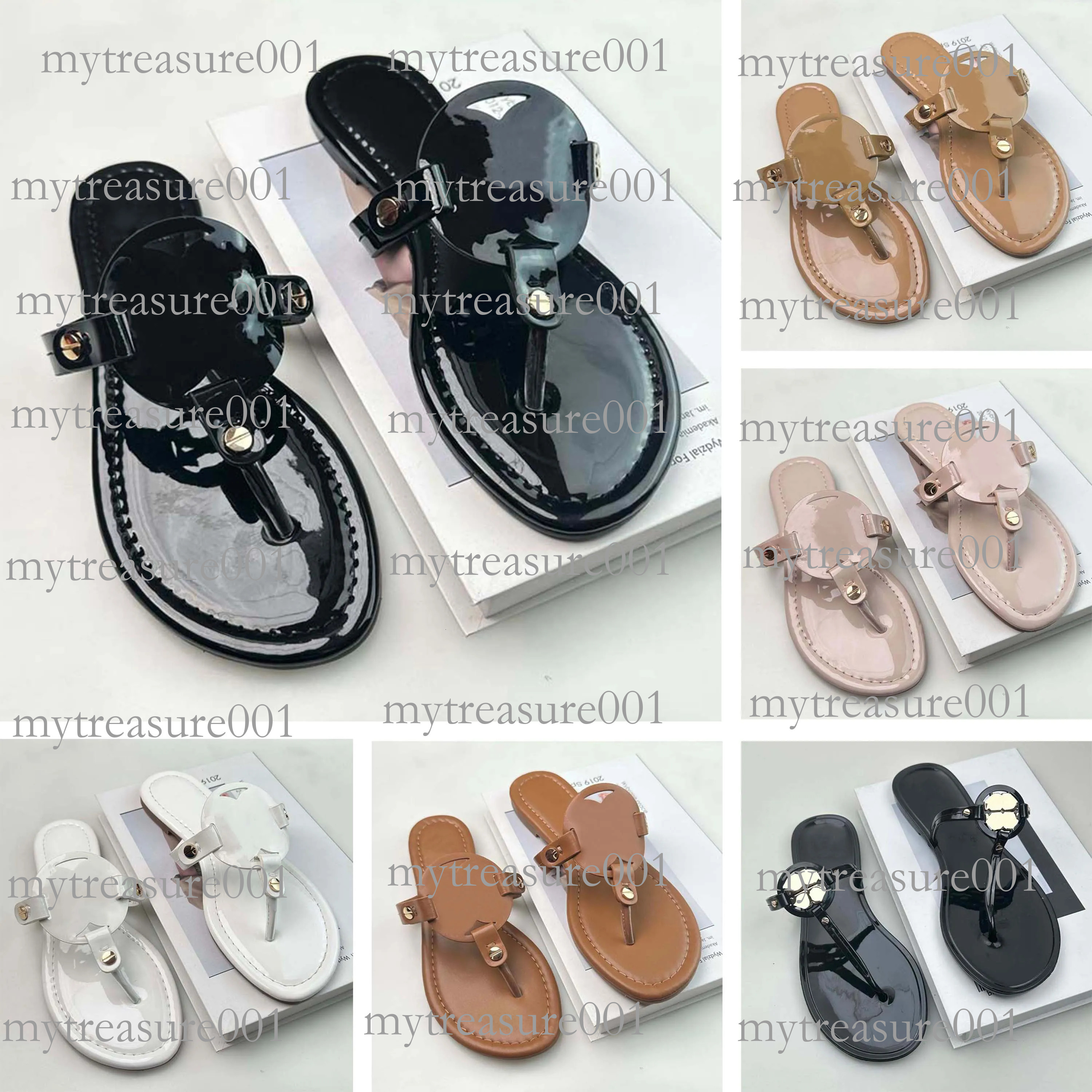 Women's Fashionable Summer Beach Casual TB Classic Designer Slippers High-quality Black And White Sandals