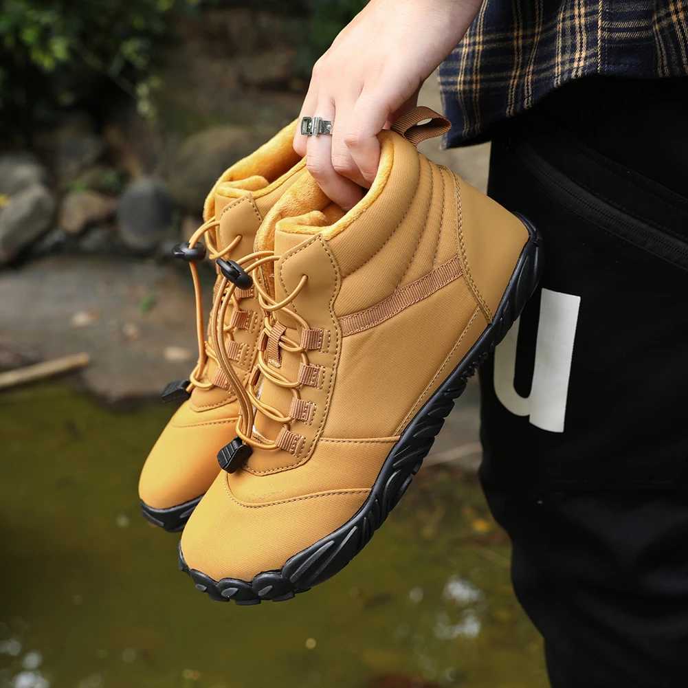 Winter Warm Running Barefoot Shoes Women Men Rubber Running Shoes Waterproof NonSlip Breathable for Outdoor Walking C251014