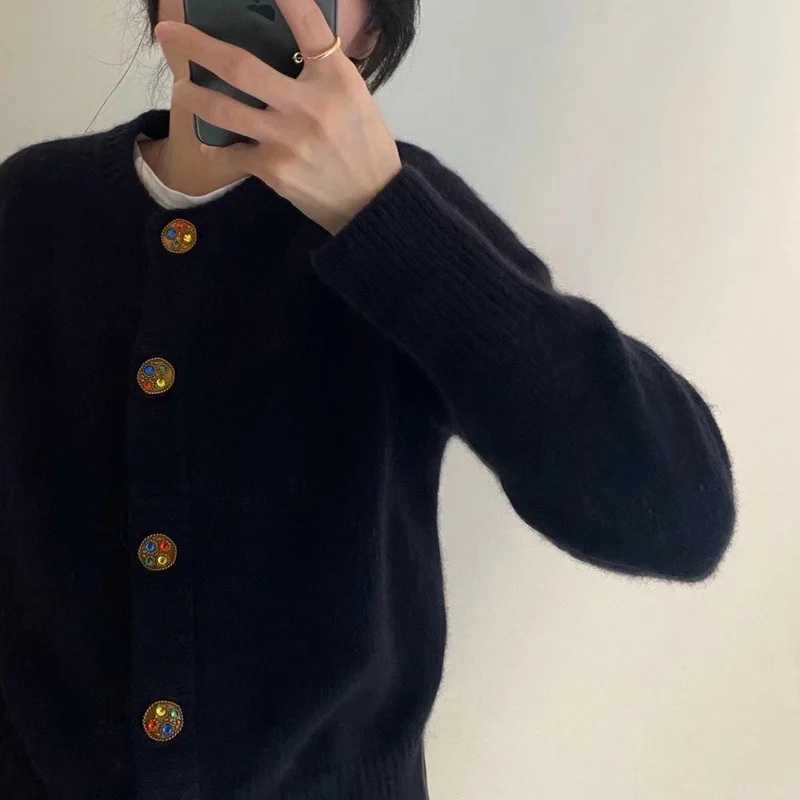 Spring And Autumn Fashion New Long Sve Round Ne Solid Color Sweater Women Wern Style Loose Knit Cardigan Jaet W251014