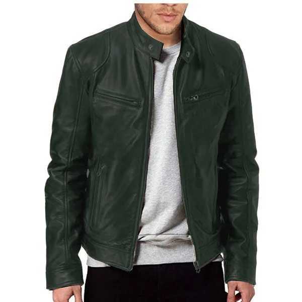 New Mens LeaTHer JaCKets Autumn Winter Slim Motorcycle PU JaCKet Man Business Fleece Warm BlaCK LeaTHer Coats J251103