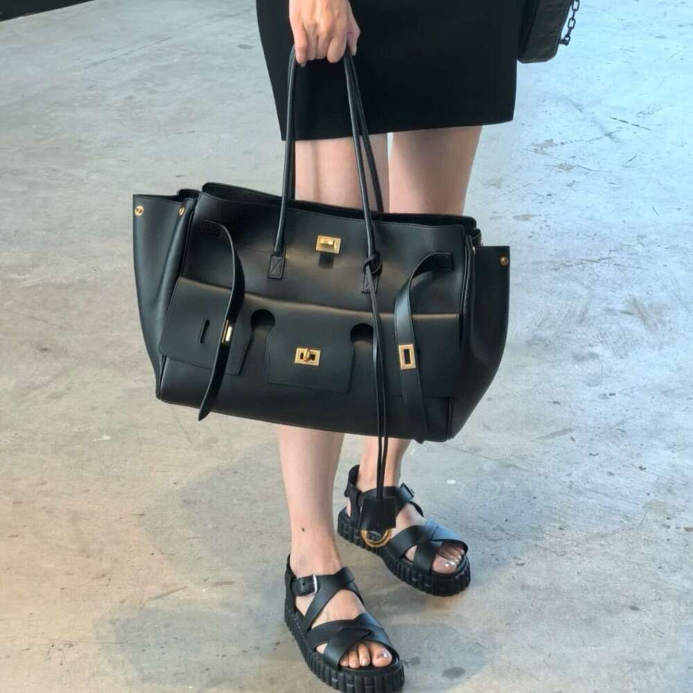 High-Quality B Brand 24 New Bel Air Leather Tote Autumn Winter Fashionable Relaxed Large Bag Trendy