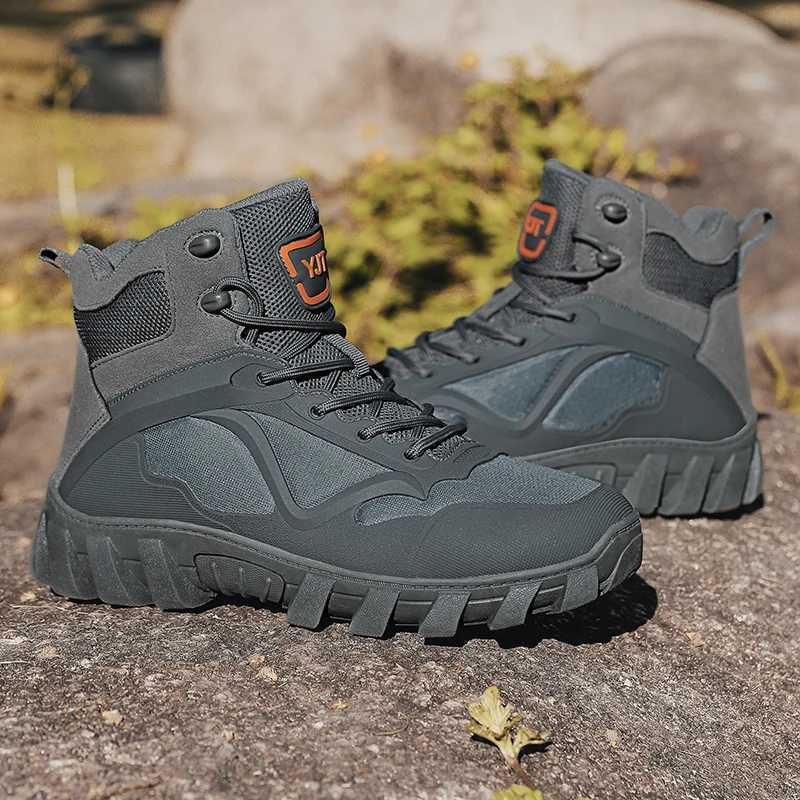 Classic Trendy Mens Ankle Boots Wear Resisting Hiking Shoes Comfortable Walking Sneaker Man NonSlip Treking Footwear Trainers C251014