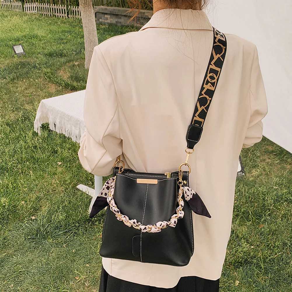 Wen PU Leather Fi Bucket Bag with Adjustable Strap Single Shoder Handbag Zipper Closure Bag for Work Vai D251014