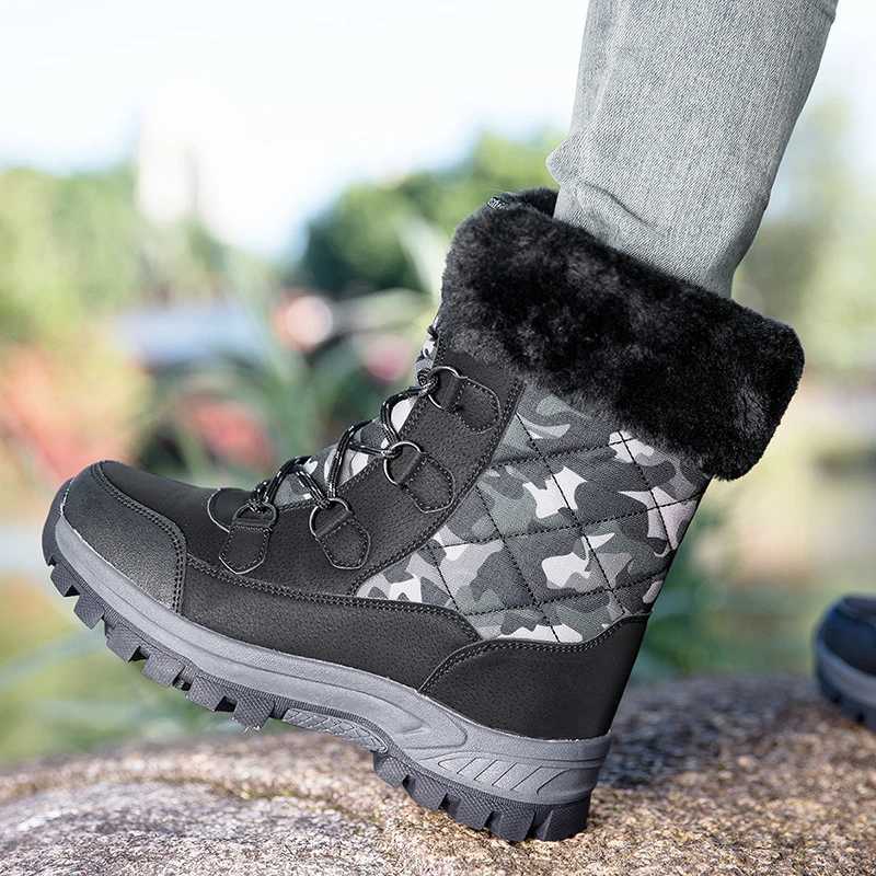 Winter Womens Boots Thicked Plush Warm Hiking Shoes for Women Rubber Soled Nonslip Outdoor Mountaineering Snow Ankle Boots C251014