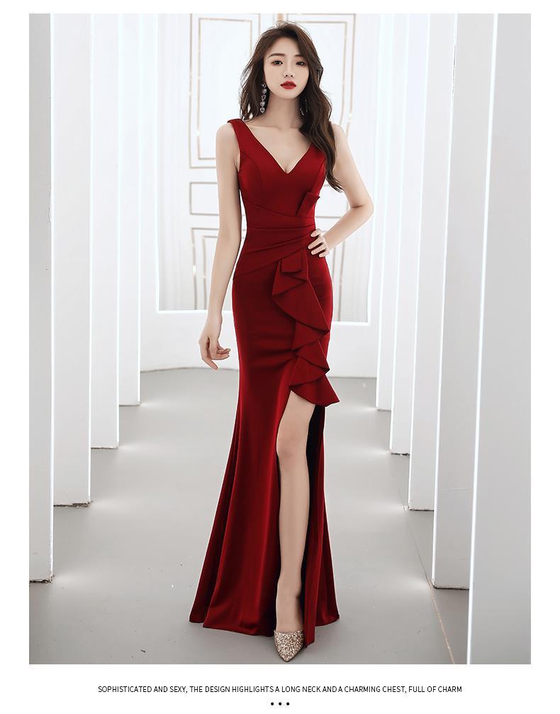 GC193 Summer High-end Texture Slim Fit Bridal Long Dress