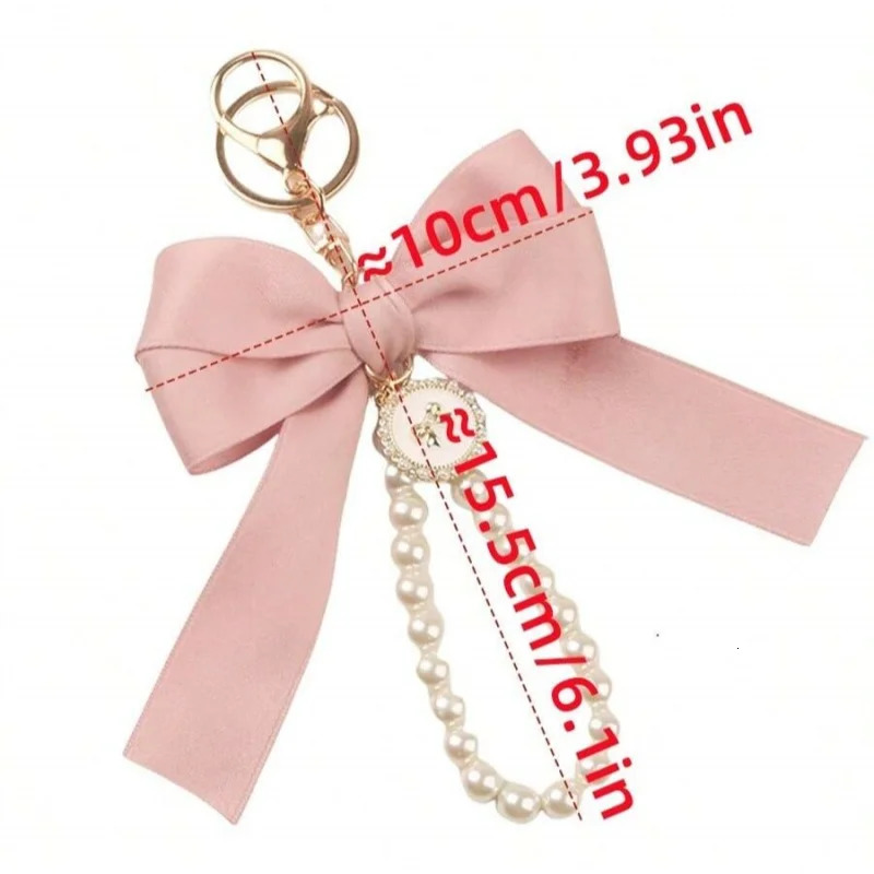 Keychain with bow Large tieCarrying bag for hangingOrnamentBag decorationsDIY headphone caseAccessories 251013