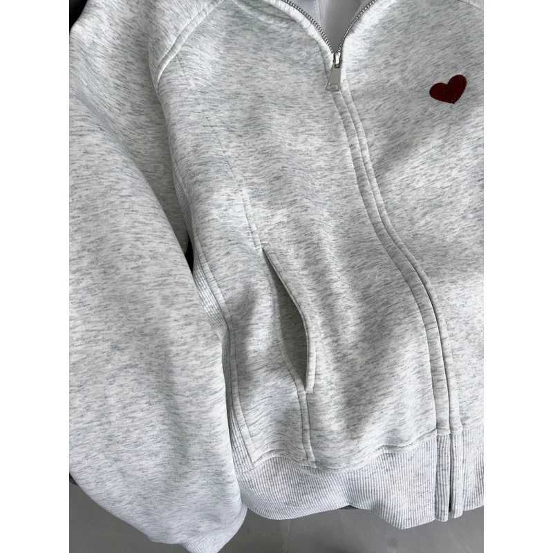 Long Sleeve Zipper Hoodie Womens Autumn Early Season TShirt Cardigan Style Loose Fit Short Length Cartoon Anime Design J251014