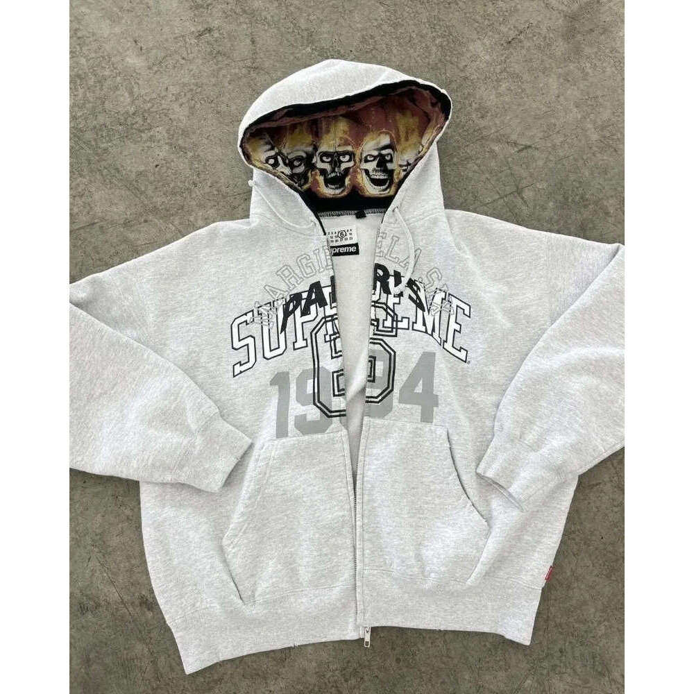 Zipper Cardigan 2025 New Cross-Border 1994 English Print National Trend Treasure Boy Hoodie