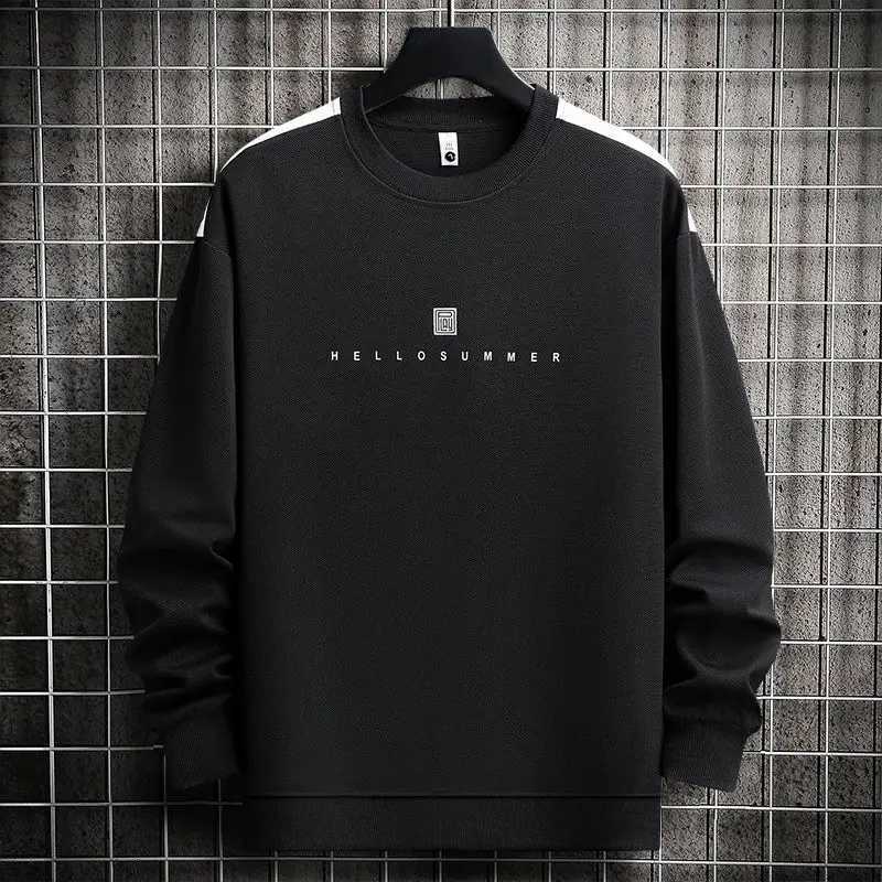 Letter Print Sweatshirts for Men Luxury Emo Pastel Color Overfit AutumnWinter Simple Novelty and FleeceLined Warm Man Pullover J251203