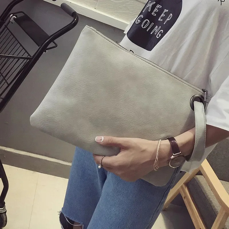 Fashion Solid Womens Clutch Bag Leather Women Envelope Evening Female Clutches Handbag 251014