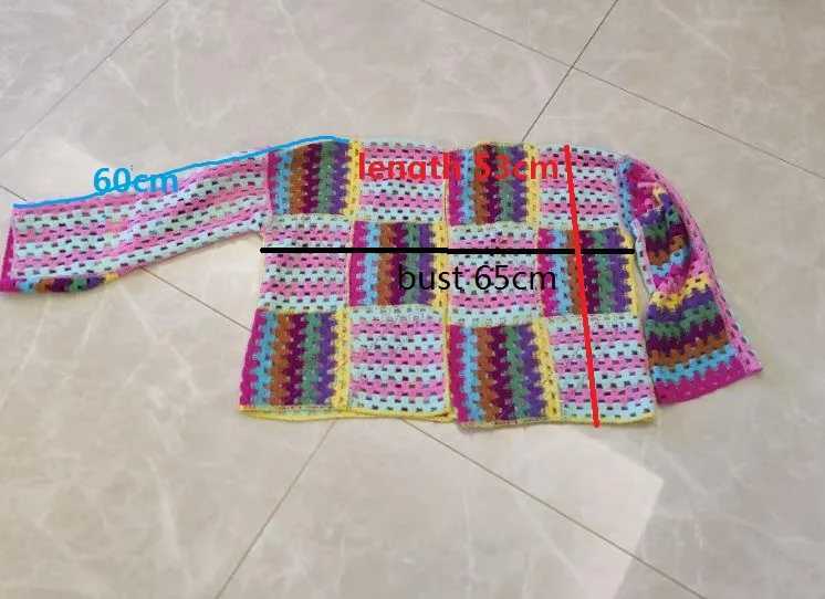 Colorful Sweater Coat Womens Autumn Fashion Unique Top Style Slim and Versatile Knitted Cardigan W251014