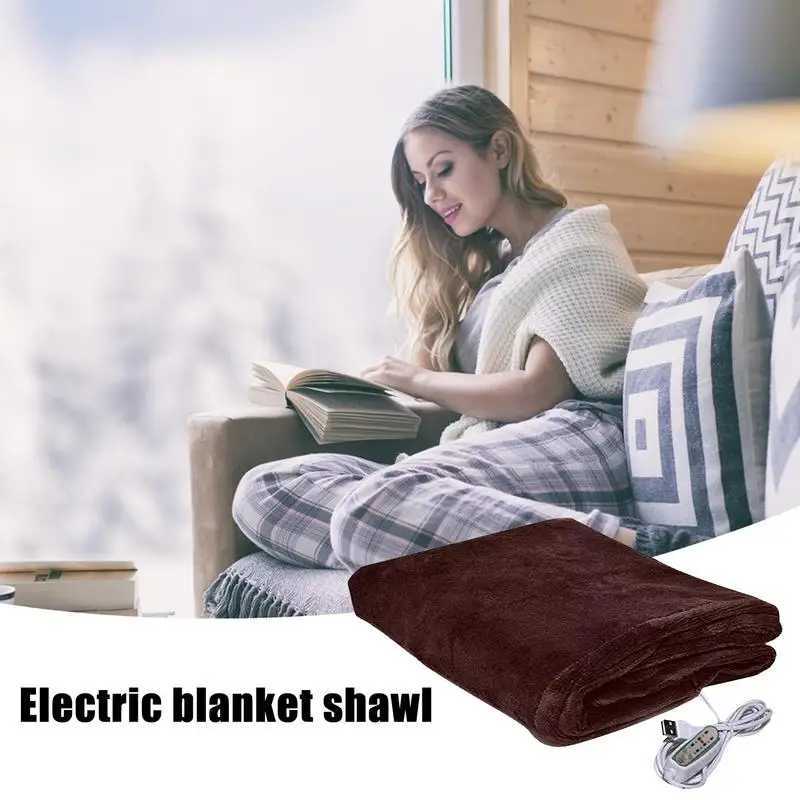 Electric Blanket Throw Wearable USB Heated Throw Poncho Wrap 3 Heat and Timer Settings Electric Blanket for Fishing Hiking Y251014