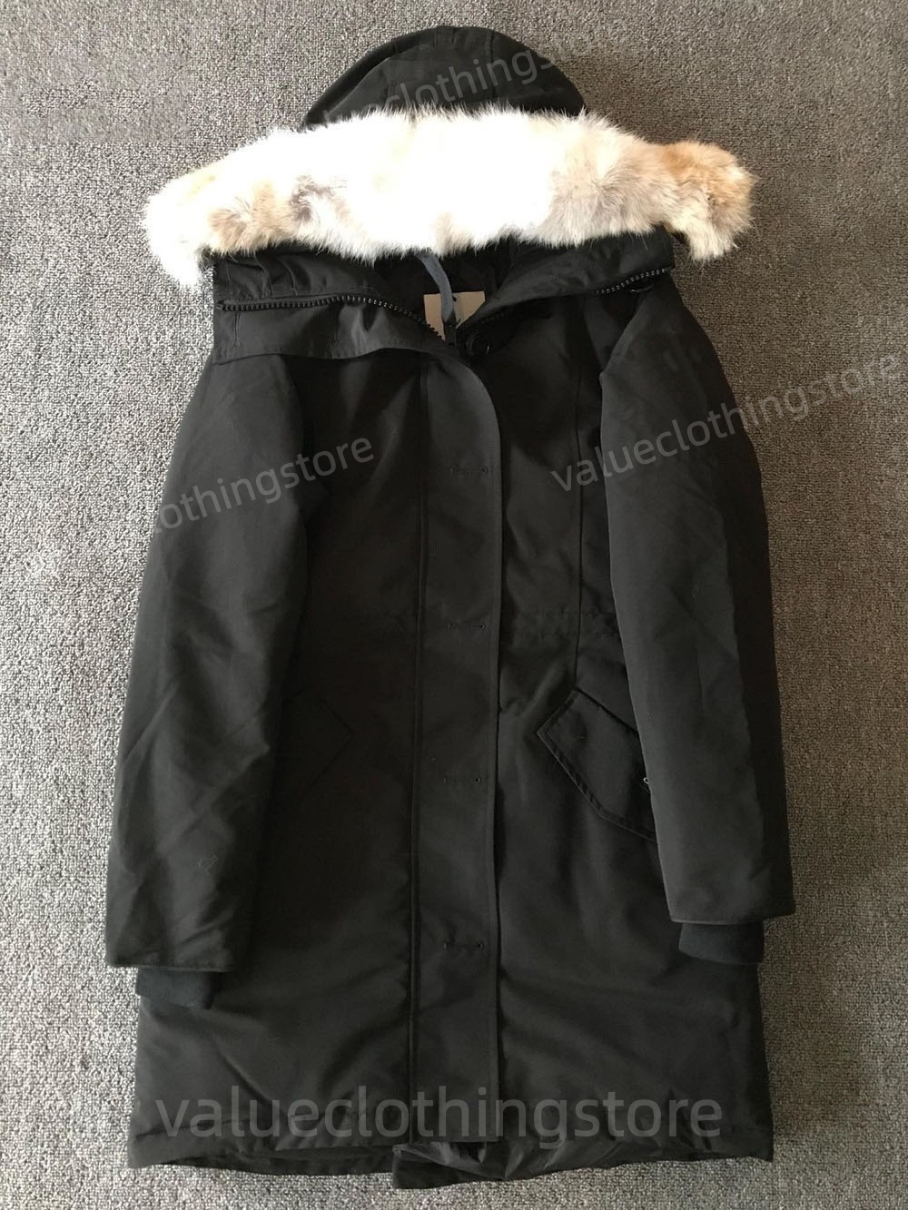 Fashionable Winter Women Down Jacket Lady Long Designer Coat Woman Rossclair Jackets Parka Long Hooded Wolf Fur Warm Jacket Outdoor warm coat ss33e