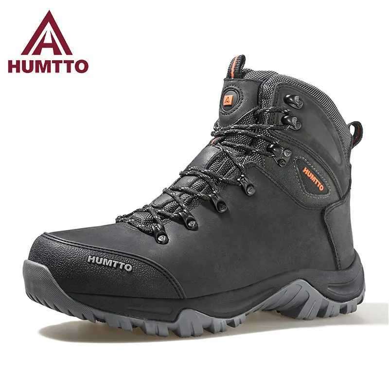 HUMTTO Hiking shoes Mens waterproof hunting Boots Tactical Desert Combat Ankle trekking Boots Male Women warm Leather Sneakers C251014