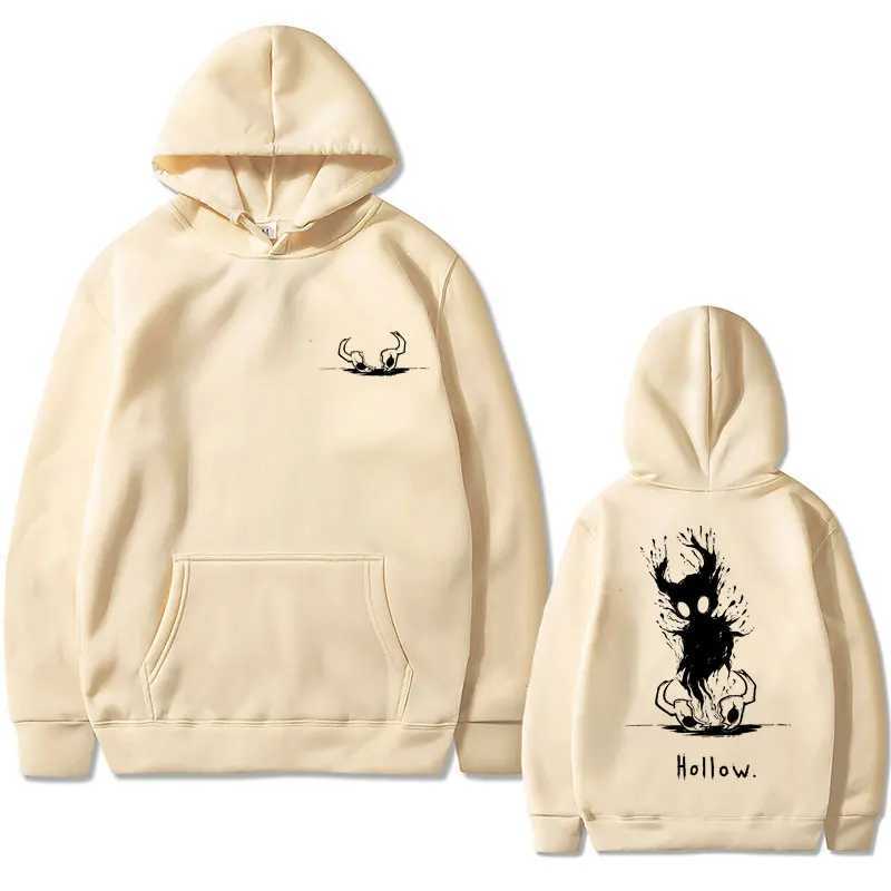 Cartoon Hollow Knight Anime Print Autumn Mens Hooded Sweatshirt Outdoor Leisure Fashion Loose Long Sleeve Warm Sweatshirt J251203