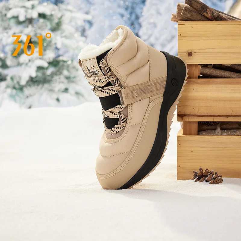 361 Degrees Womens Snow Boots New Autumn Winter Plush Hightop Waterrepellent Nonslip Warm Fashion Female Sneakers 682446716A C251014