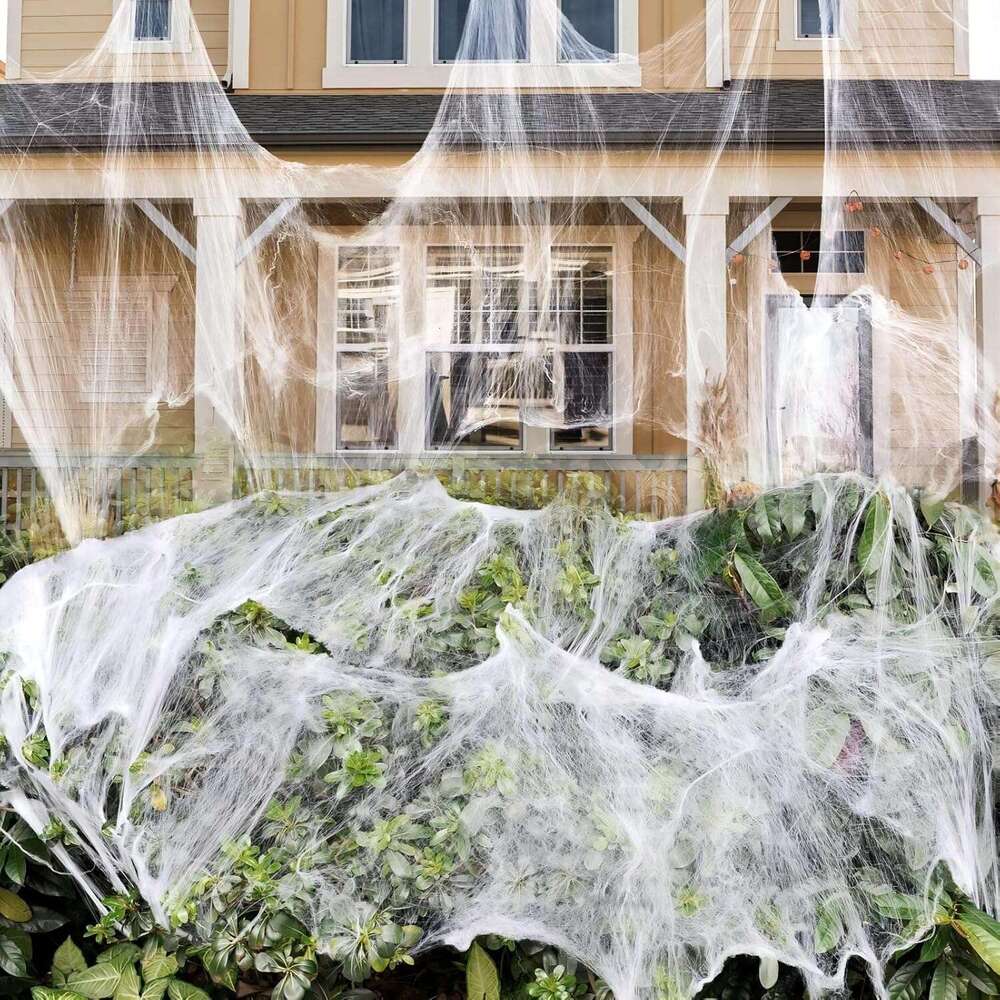 1000 sqft Spider Webs Decorations Bonus with 30 Fake Spiders, Super Stretch Cobwebs for Halloween Indoor and Outdoor Party Supplies