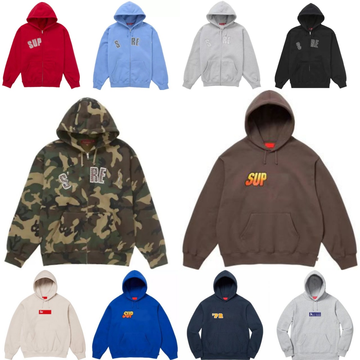 Men's Hoodies Men Zipper Hoodie Street Camouflage Hip-Hop Long Sleeve Fashion Letter Embroidery Coat Loose Lazy Leisure Design Zip Up Tops