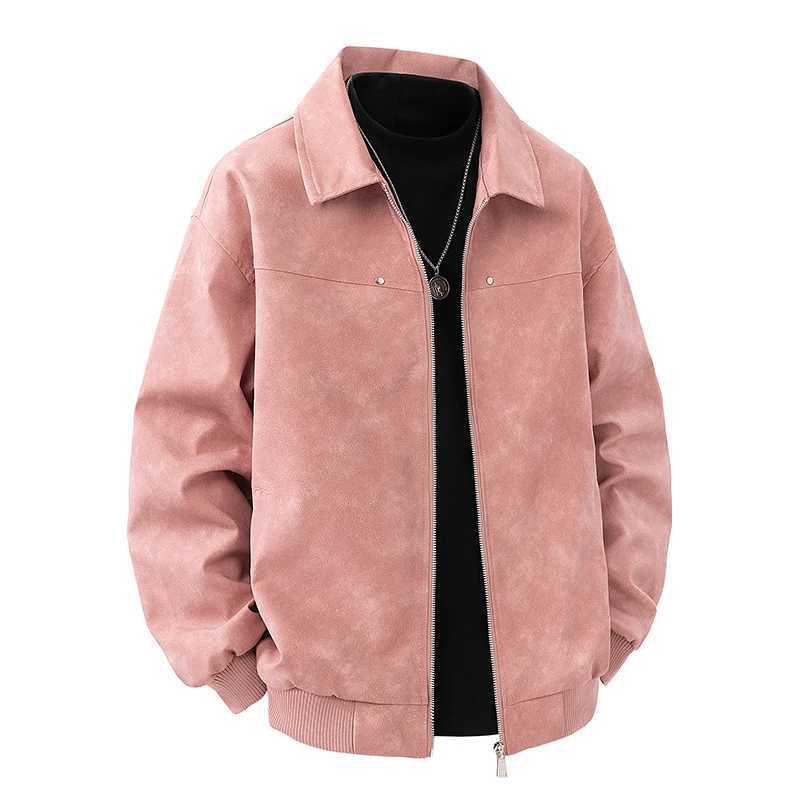 NEW Trendy Casaul Jacket Mens PU Leather Jacket Mens Baseball Collar Casual Motorcycle J251014