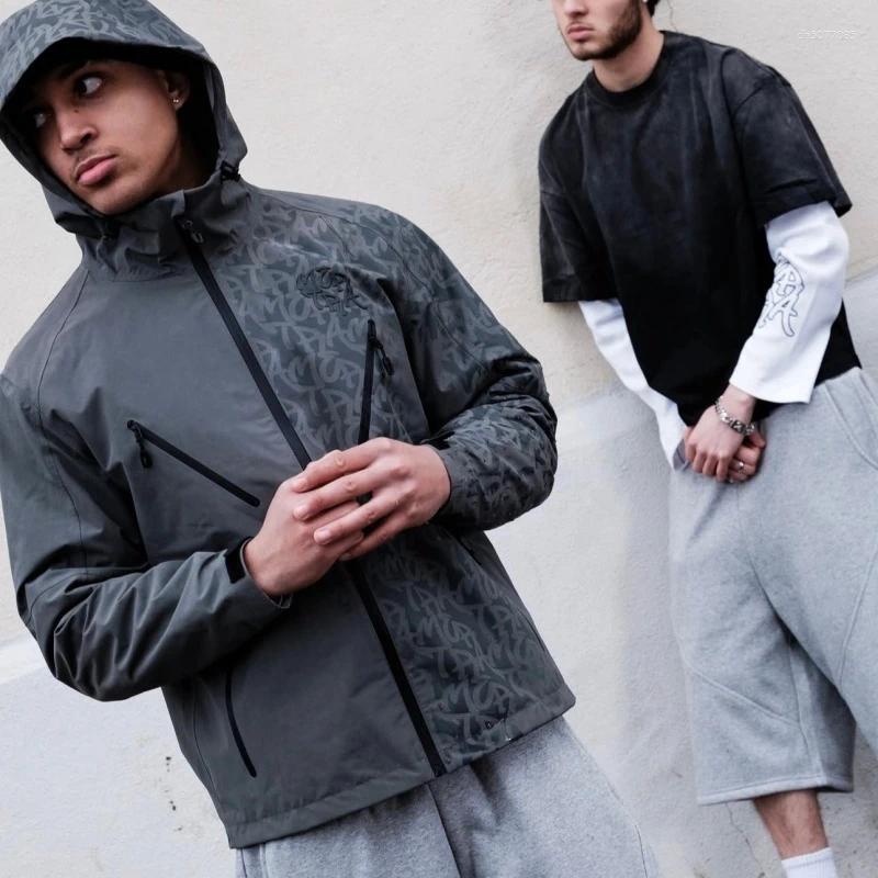 Men's Jackets Fashion Gradient Encounters Water Coat Mertra Trench Hooded Jacket Y2k Hip-Hop Street Men Women Long Sleeves Outdoor Tops