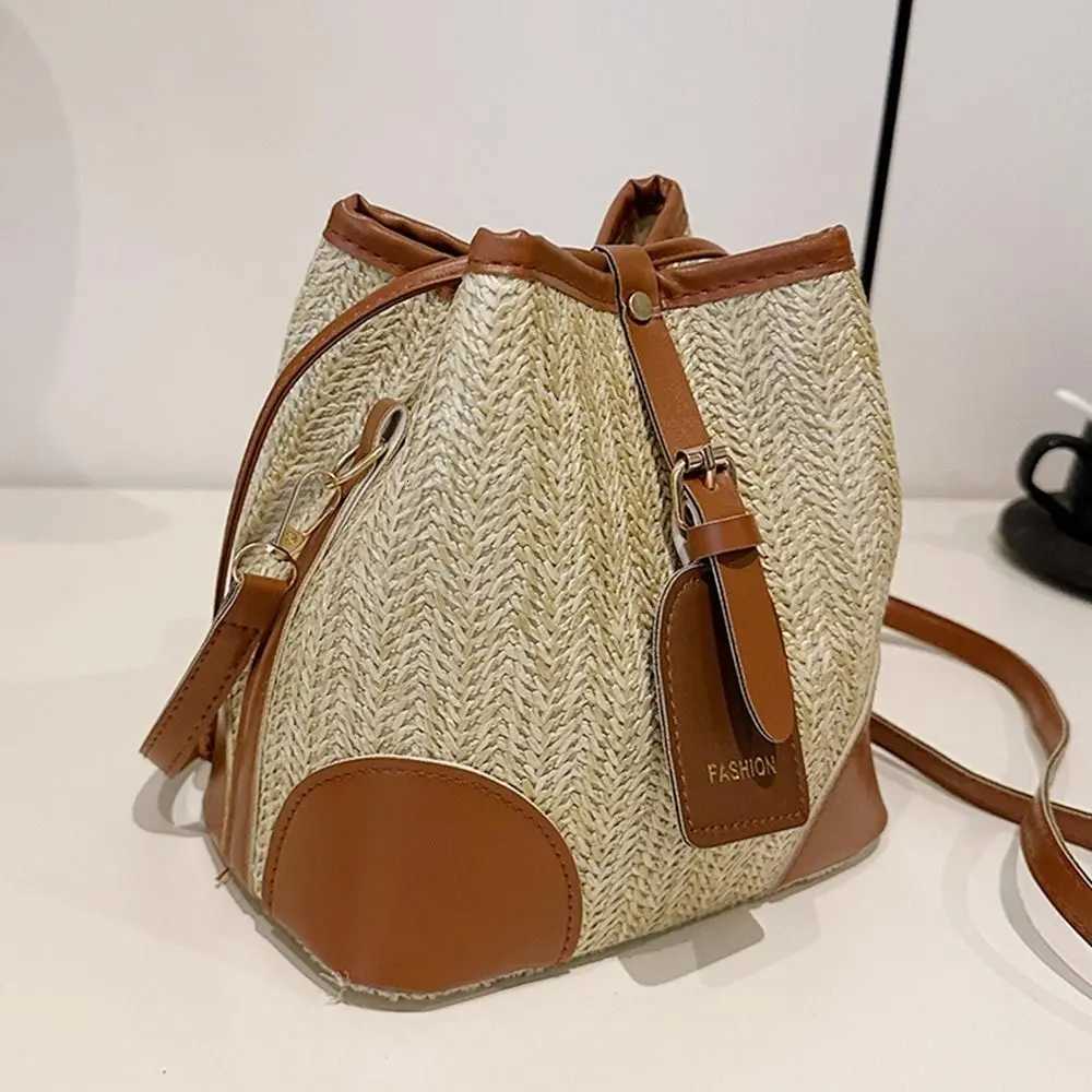 Fi Large Capacity Shoder Bags Vintage Simple Crossbody Bags Mtifunctial Casual Bucket Bag Beach D251014