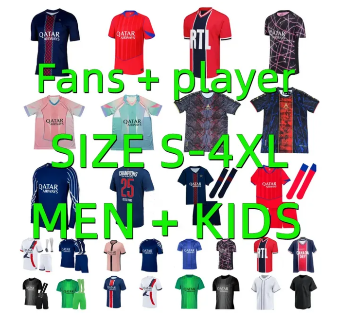 2025 2026 KVARATSKHELIA HAKIMI soccer jerseys Player version 25 26 Paris D.DOUE CHEVALIER VITINHA BARCOLA O.DEMBELE JOAO NEVES Maillots de football shirt men kids kit