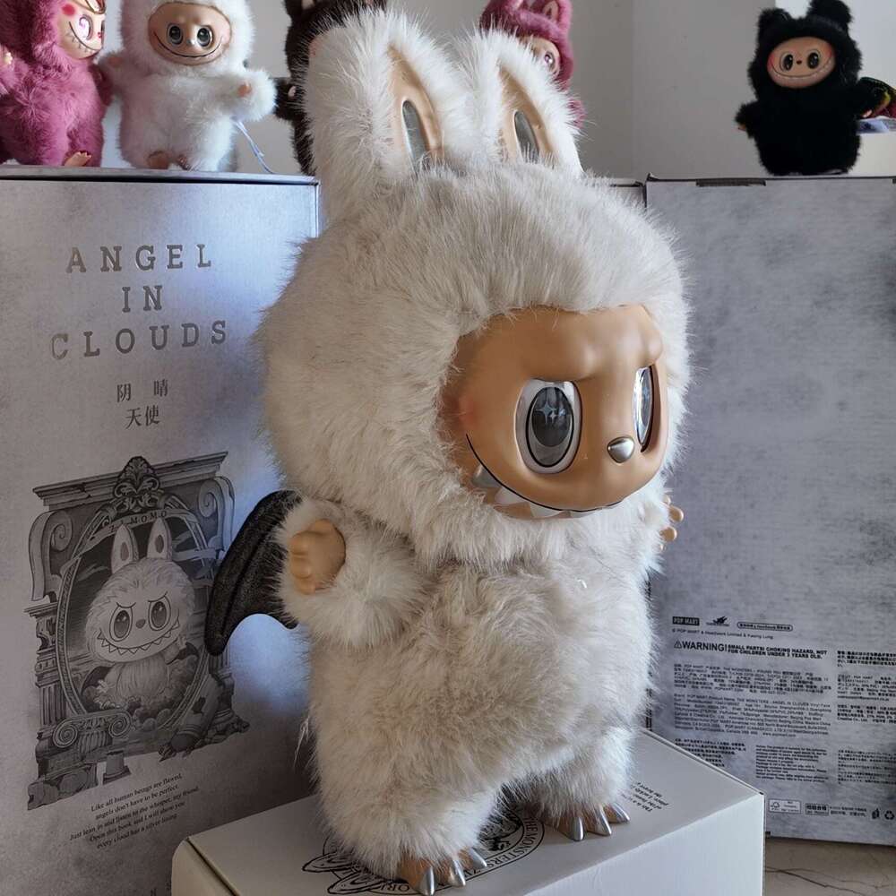 Zimomo Angel Clouds Vinyl Plush Figure Archangel Big Labubu Doll Gift Toy In Stock