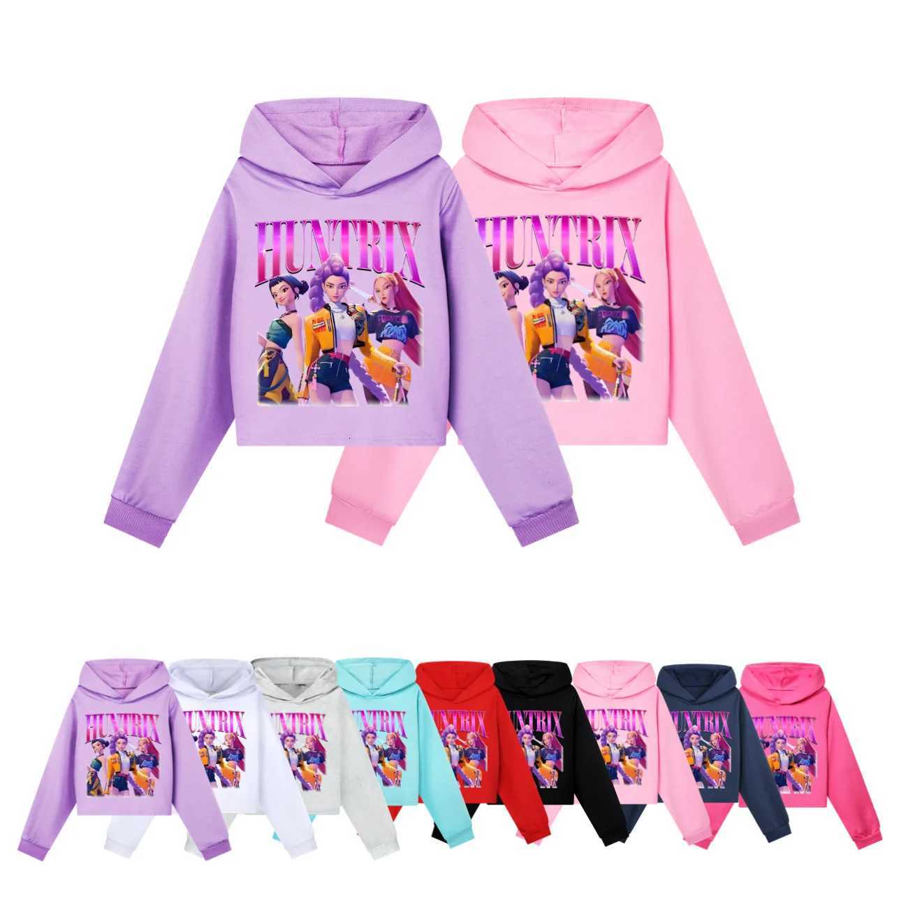 KPop Demon Hunters Huntrix Hoodies Sweatshirts Child Clothing Sets Child Girl Tops Pants 2 Pcs Suits Kids Teens Tracksuits Set X251014