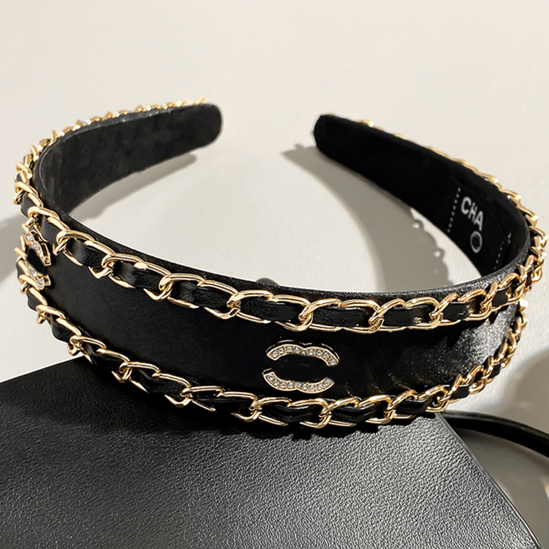 Headbands Classic Letter Headband with Lable Inside Women Crystal Letter Hairband for Gift Party AA