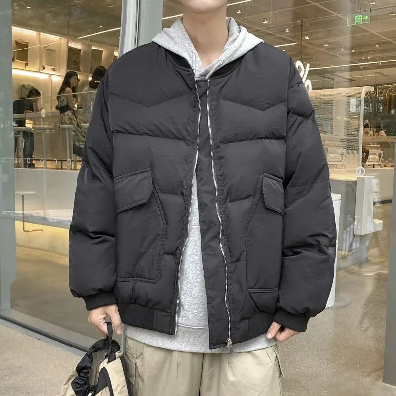 Cotton Jacket Mens American Bread Winter Plus Velvet Thickened Warm Coldresistant Work 251011