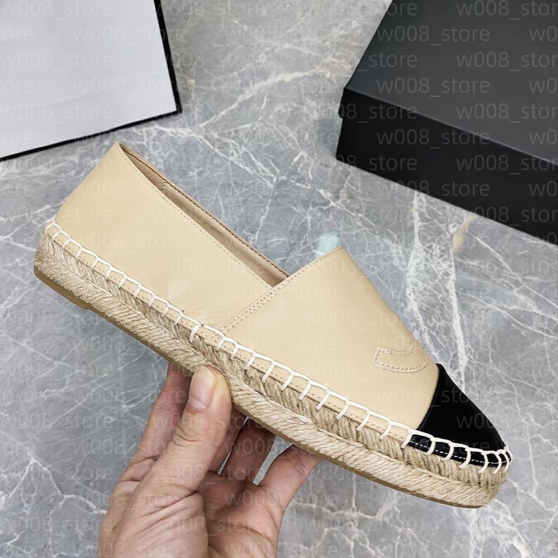 Luxury designer Shoes Top Fashion Denim Sapatos Espadrilles Straw Fisherman Flat Heels Shoe Lazy Casual Cartoon Linen designer sandals