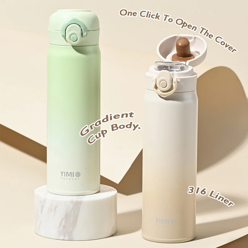 500ml large capacity thickened 316 stainless steel vacuum Thermal insulation portable Tumbler Thermos Water bottle Coffee cup 251013 W260226