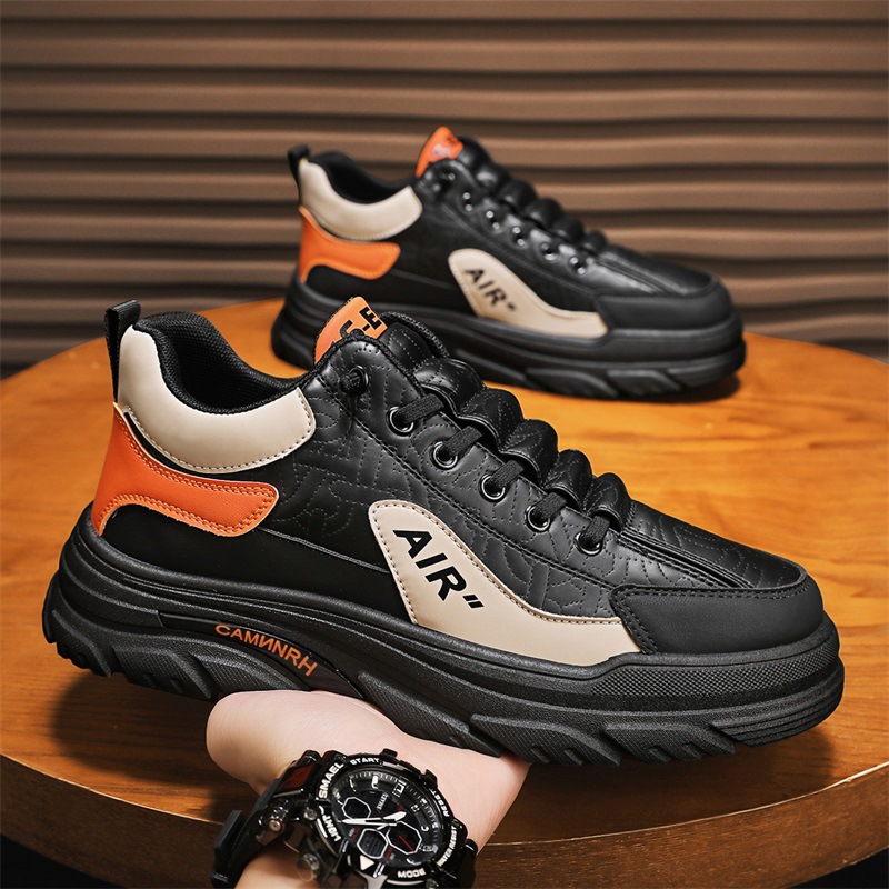 Designer shoes free shipping Autumn new thick soled anti slip work wear board shoes sports and casual low top Martin boots