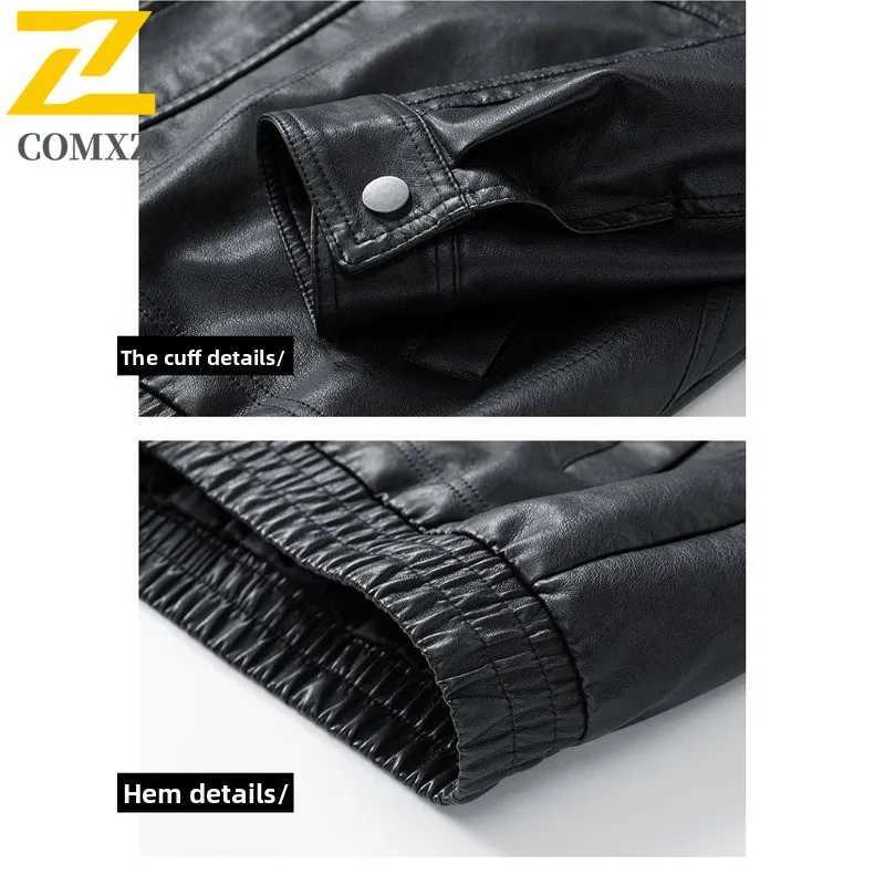 Unisex Embroidered PU Leather Jacket Stand Collar Loose Fit Biker Pilot Coat Streetwear American Style Motorcycle Outerwear 2025 J251014