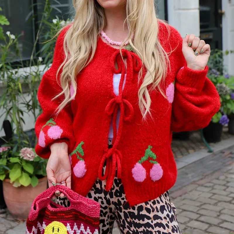 ZEKYE Womens Autumn Cloes Cute Cloes Long Sve Ropas De jeres Dress Pink Sweater Woman Cloing Autumn Cardigan W251014