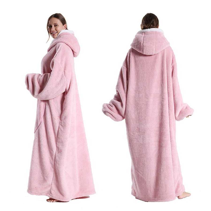 Oversized Wearable Hoodies Cheap Anime Long Sherpa Blanket Hoodie for Winter Men Women Designer Clothes TV Sweatshirt 170 180cm Y251013