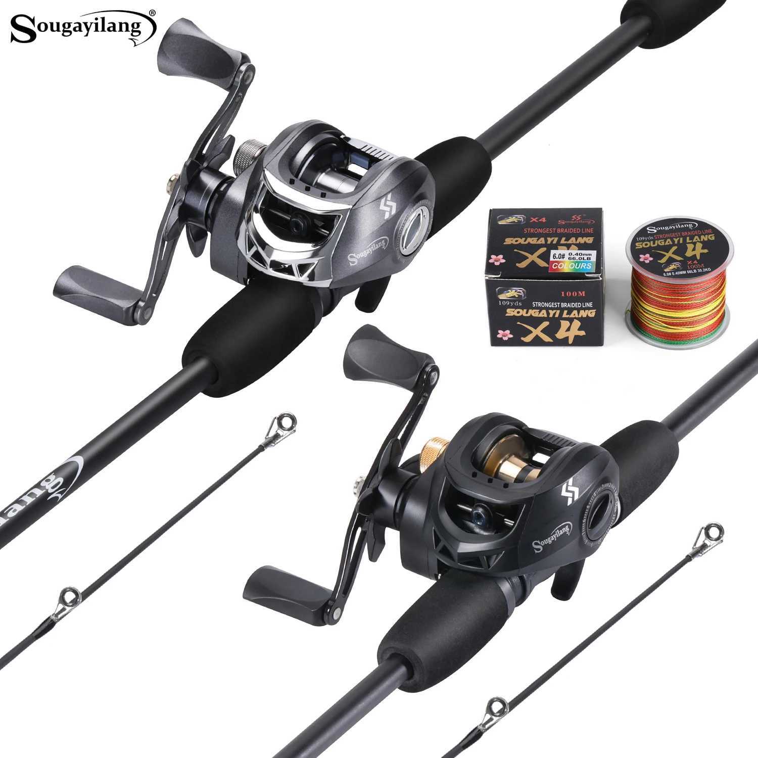 Sougayilang Fishing Rod Reel Set Lightweight High Caon Fishing Rod 811 Gear Ratio Reel with a Free Fishing Line as a Gift Y251014