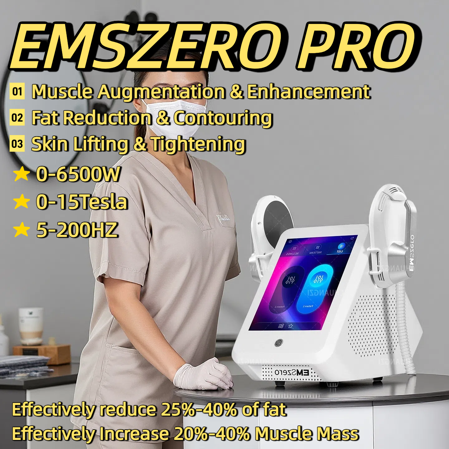 EMSzero RF Slimming Machine EMS Sculpt Body Sculpting Weight Loss Slimming And Muscle Building Fat Loss Electromagnetic Stimulation HIEMT EMS Machine 