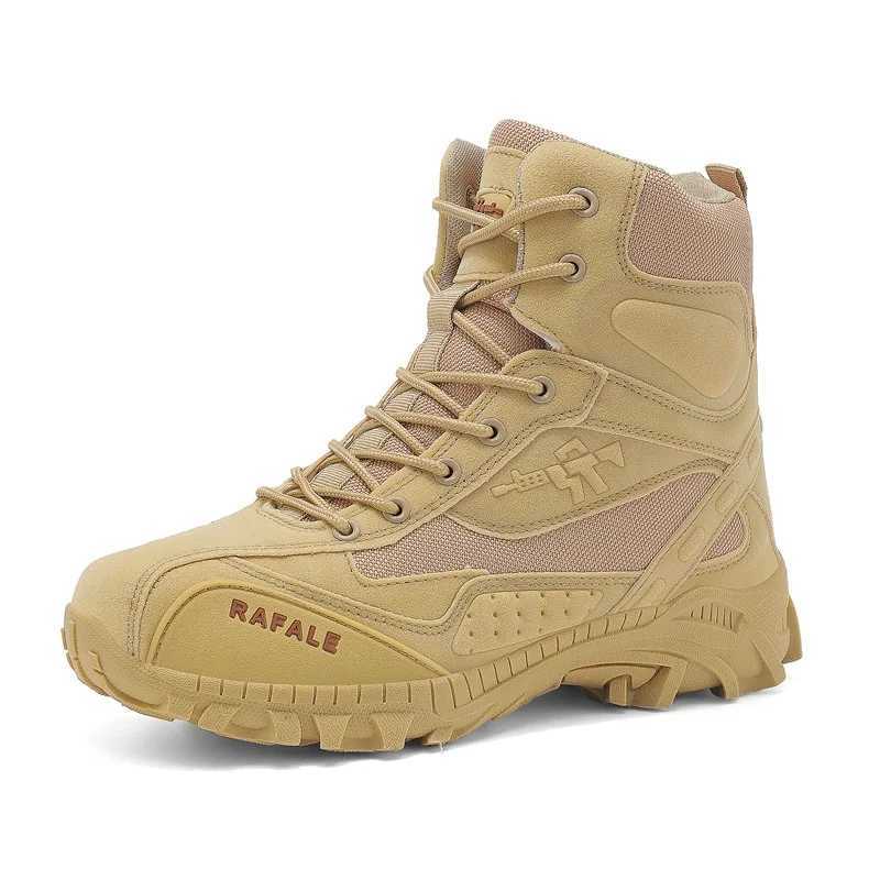 Mens Hiking Shoes Men Boots Hightop Desert Tactical Boots Outdoor Ankle Work Safty Sneakers C251014
