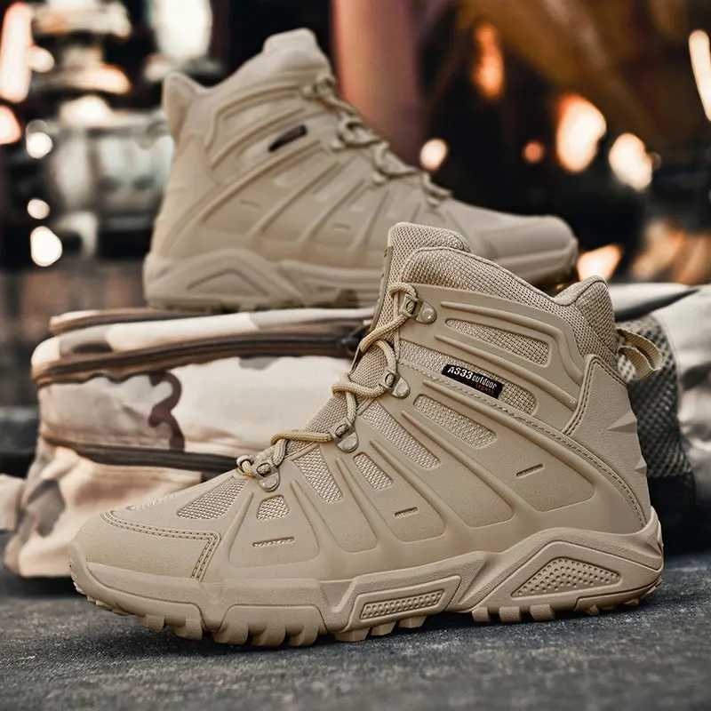 CHRLCK Tactical Boot Men NonSlip Hiking Shoes Waterproof Shock Absorbing Hiking Shoes Outdoor Lightweight Climb Hunting Shoes C251014