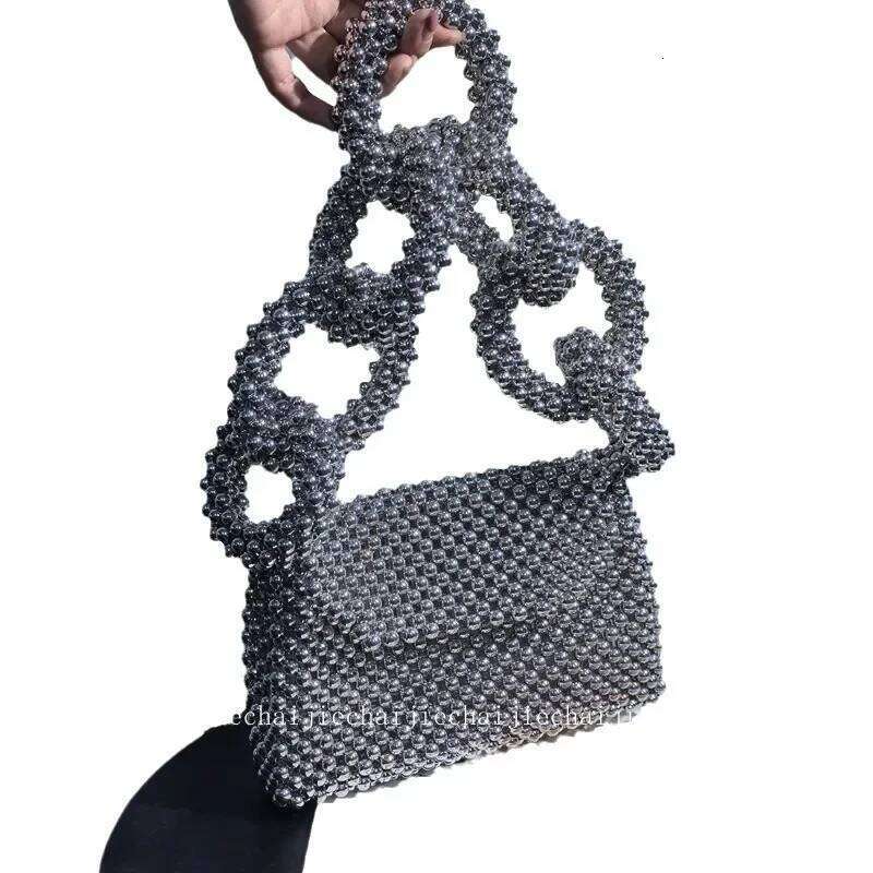 Top-Handle Party Dinner Evening New Fashion Handbag Bags For Women Clutch Handmade Beaded Bag Female Purse End Product Suotong251014