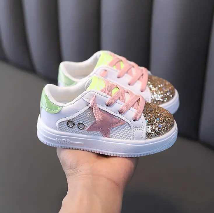Childrens Kids Casual Sports Shoes And Lightweight Comfortable Single Sequins Sneakers Autumn Non-Slip Children Girls Shoe XJ250701 XJ260303